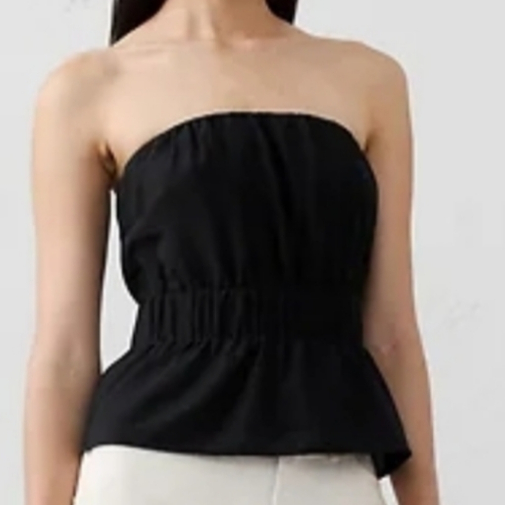NWT BANANA REPUBLIC | $60 Cinched-Waist Strapless Top - Picture 2 of 6